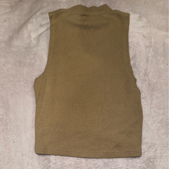 "Forever 21 Taupe Rib-Knit Tight-Fitting Tank Top - Size Small" - Picture 3 of 7